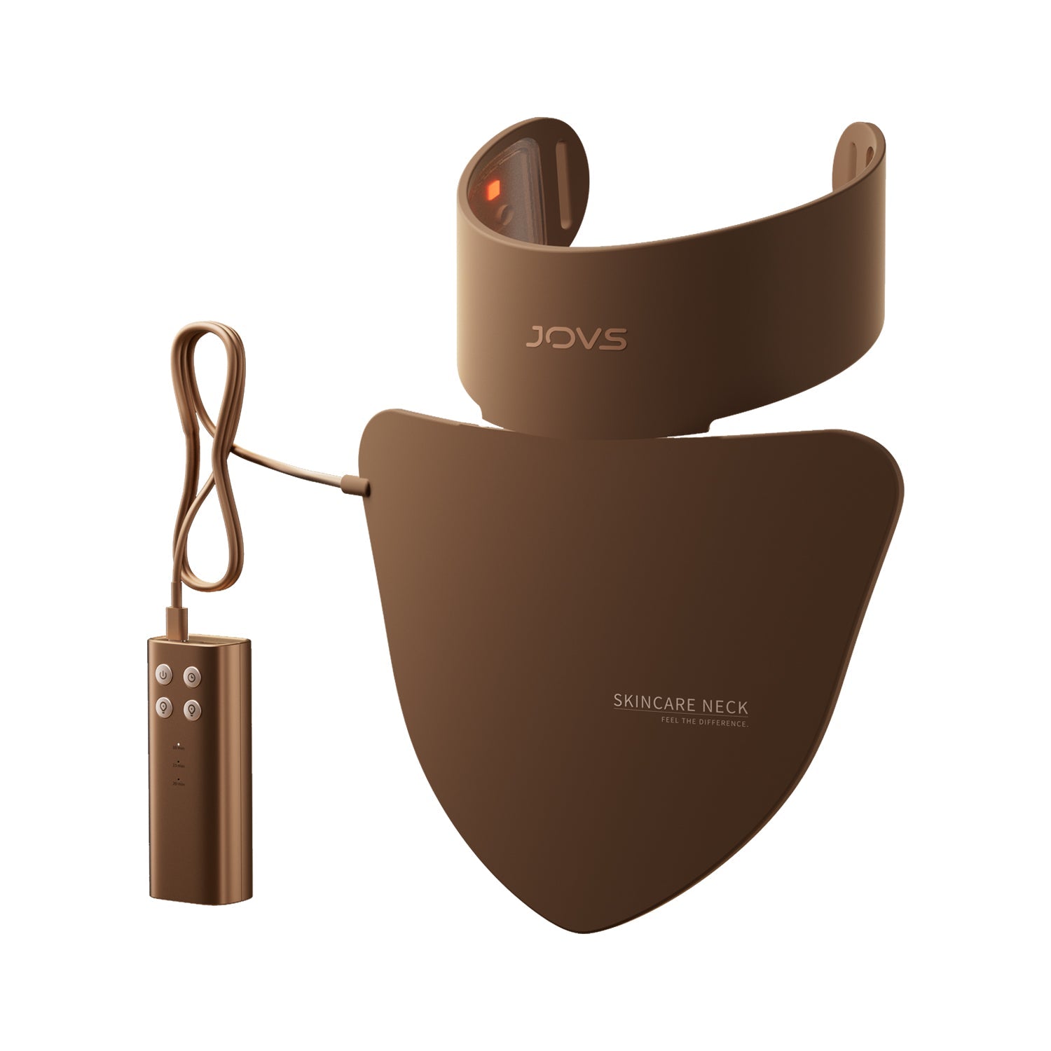 JOVS LED Neck & Chest Mask for effective anti-aging treatment, utilizing red light therapy for neck rejuvenation.